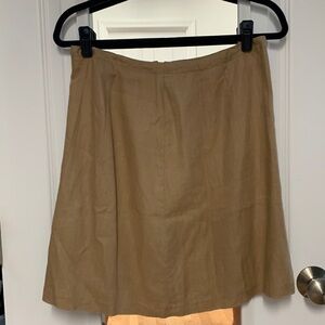 Vintage Finity Woman’s Tan Linen Skirt‎ - size 12